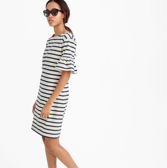 J. Crew Striped Bell Sleeve Dress - Picture 5 of 14
